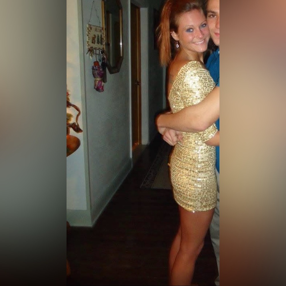 Love Tease Gold Sequin Mini Dress - Picture 4 of 5